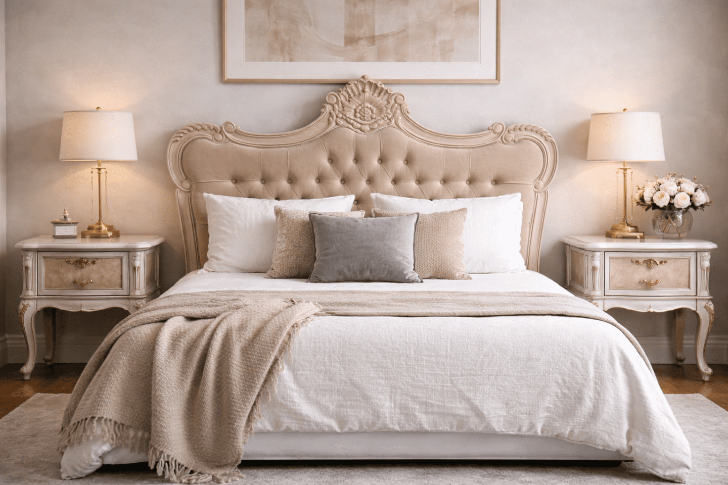 2 Beautiful Restored Bedside Tables with Timorous Beasties Design - Image 3