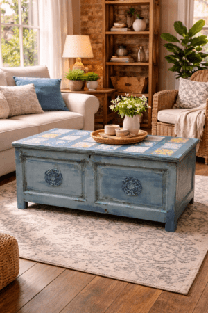 Ceramic Tile Design Blanket Box